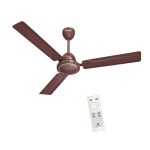 Havells 1200mm Ambrose DX BLDC Motor Ceiling Fan for Home | Remote Controlled, High Air Delivery Fan | 5 Star Rated, Upto 60% Energy Saving| Power: 350 RPM| 2 Year Warranty | (Pack of 1, Brown)