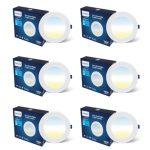 Philips 10W 3in1 AstraGlow Round LED Panel Light | Slim Surface Panel with High Brightness & Energy Efficiency | Durable Polycarbonate Body – White Finish | Pack of 6