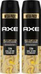 AXE Gold-Temptation Body Spray  –  For Men(430 ml, Pack of 2)