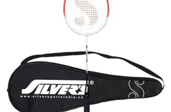 Silver’s Aluminium Stricker Badminton Racket with Full Cover(Red/White)
