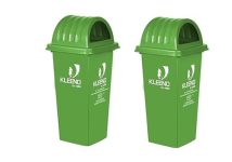 Cello Kleeno Dome Lid Plastic Garbage Dustbin Bucket 60 LTR – GREEN/GREEN (COMBO)