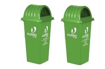 Cello Kleeno Dome Lid Plastic Garbage Dustbin Bucket 60 LTR – GREEN/GREEN (COMBO)