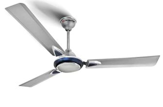 LONGWAY Starlite-1 P1 1200 mm/48 inch Ultra High Speed 3 Blade Anti-Dust Decorative Star Rated Ceiling Fan (Silver Blue, Pack of 1)