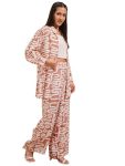 Vishudh Women Regular Fit SHOULDER STRAP CO-ORD SET VPCS000072 Pink M