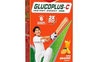 DABUR Gluco Plus‑C Instant Energy Glucose Powder (Orange), 1kg | Enriched with Calcium & Vitamin C | 99.4% Pure Glucose | Refreshes Body & Helps Recover from Heat-Induced Fatigue