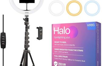 Kreo Halo 12 Inch Ring Light With Tripod, Reels Set, 3 Modes, Video Maker Ring Flash(White)