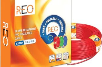 Reo by Havells | 1.0 sqmm Copper Wire (90 meter -Yellow)| Class 5 Conductor (99.95% copper)|Flame Retardant – Extra Flexible PVC Insulated Cable Ideal for Domestic (WRFFDNRA12X5)