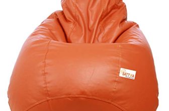 Sattva Classic Teardrop Shape Bean Bag Cover (Without Beans) XXL Size – Orange