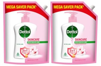 Dettol Liquid Handwash Refill – Skincare Moisturizing Hand Wash, 1350 ml, Pack of 2
