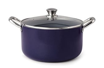 Fackelmann Ceramic Nonstick Biryani Pot, Handi, Casserole w Glass Lid 30cm | German Technology | Non-Toxic| PFOA, BPA & Nickel-Free | Induction Base – All Stoves | Even Heating | Pulao, Biryani
