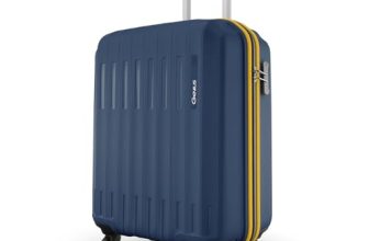 Safari Cabin Genius Alley 55cm Trolley Bag Hard Case Polypropylene, 4 Spinner Wheels, 360 Degree Wheeling Carry on Luggage, Travel Bag, Suitcase for Travel, Trolley Bags for Travel, Navy