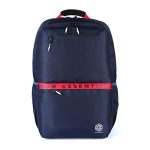 Gear LOGI-Q 27L Medium Water Resistant 5 Compartment Laptop Backpack/Backpack/Office Bag with Trolley Sleeve for Men/Women (Navy-Red)