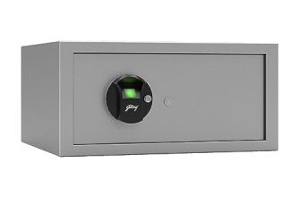 Godrej Security SolutionsForte Pro 20 L Home Safe with Optical Biometric Sensor, Auto Freezes, USB Power Backup and Mechanical Override Key (Light Grey)