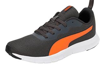 Puma mens Snatch V2 Dark Shadow-Vibrant Orange-White Sneaker – 9 UK (39178302)