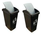 Cello Plastic Garbage Swing-Lid Dustbin 48 Ltr, GREY/GREY (COMBO)