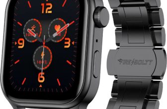 Fire-Boltt Rise Luxe Stainless Steel Luxury, 47mm (1.85) Display, Games, 120+ Sports Smartwatch(Black Strap, Free Size)