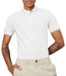 Max Men Slim Fit Solid Polo T-Shirt (SS24SPTWFL22WHITE)_L