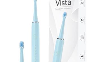 beatXP Vista Sonic Electric Toothbrush for Adults with 2 Brush Heads & 5 Cleaning Modes | Rechargeable Electric Toothbrush | 30000 strokes/min with Long Battery Life (Blue)