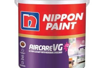 Nippon Paint AirCare VG Interior Emulsion Paint(10L, White, Sheen Finish)-Safe Paint for Kids, Pregnant women & Allergic People w/Formaldehyde Absorbing Technology-For Home, Kids Living Room-10 Ltr