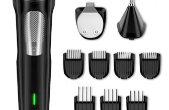 Lifelong All in One Trimmer for Men | 12-in-1 Shaving Kit for Man | Multi Razor Precision Beard, Nose, Body, Private Parts | Full Body Shaver | Best Grooming Gifts | 7Combs | 120Min Runtime | 9000RPM