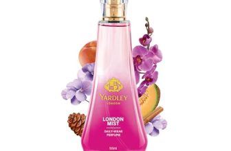 Yardley London London Mist Perfume| Floral & Ozonic Scent| 90% Naturally Derived| Orchid & Perfume for Women| 50ml
