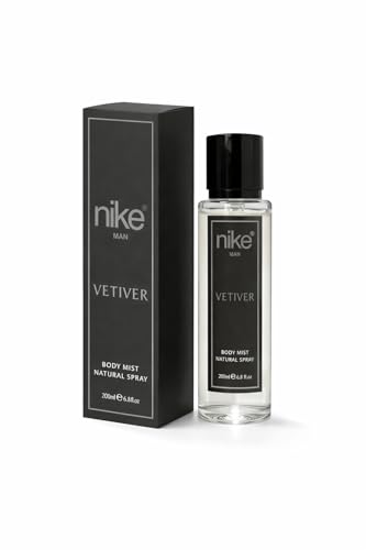 Nike Vetiver Body Mist Spray for Men, Woody Citrus Fragrance, Long-lasting, Aluminium Free, 200ml
