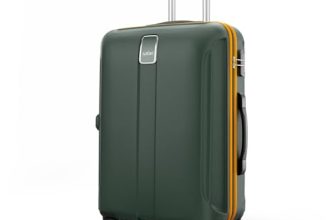 Safari Medium Polycarbonate Spinner Thorium Neo 8 Wheels 66Cm Size Check-in Trolley Bag, Hard Case, 360º Wheeling Luggage for Men & Women, Travel Bag, Suitcase for Travel, Dusk Green