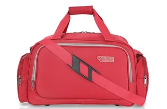 Lavie Sport Polyester Bristol Medium 55 Cms Duffle Bag|Spacious Duffle Bag for Getaways, 55 x 25 x 28 Centimeters, Red