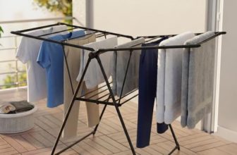 Lifelong Foldable Cloth Drying Stand | Rack for More Drying Space | Collapsible Laundry | Strong & Durable | Anti-Skid | Cloth Dryer with Iron Legs