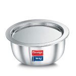 Prestige 14cm/1L Tri-Ply Stainless Steel Tope with Lid|Gas and Induction Compatible| Even Heat Distribution|Strong and Durable| 5 Years Warranty
