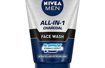 NIVEA MEN All in 1 Charcoal Face Wash 100 g | With Charcoal, Mulethi & Mint for complete detox in Summer | 10 X Vitamin C Effect for Radiant Skin | For detoxified and refreshed skin