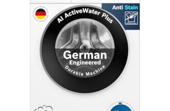 Bosch 9 kg 5 Star Front Load Fully-Automatic Washing Machine, AI ActiveWater, 14 Wash Programs, Removes 99.9% Germs with Steam, No Tangle or Wrinkle, SoftCare Paddle,Zero Vibration, White, WGA14200IN