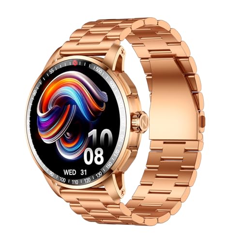 itel Unicorn Max Smartwatch with 1.43″ AMOLED Display, 1000 Nits Brightness, AI Voice Assistant, Bluetooth V5.3, IP68 Waterproof, 200+ Watch Faces, 100+ Sports Modes (Copper Gold)