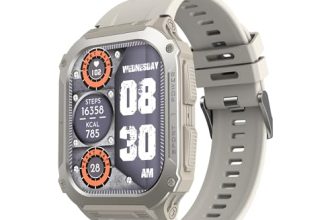 Pebble Bravo 1.99″ (5.05 cm) Infinite Display, Bright HD Display 600Nits BT Calling, One Time BT Connect, 520 mAh Battery, Health Suite, Multi Sports Mode, Rugged Built – Military Grey