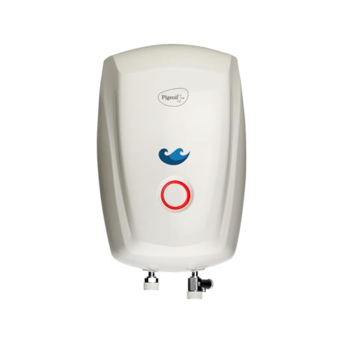 Pigeon 3L Instant Water Heater(Geyser)| Temperature Sensing LED Indicator| Rust & Shock Proof Body| ISI Certified | 2 Year Warranty| High Rise Compatible (White)