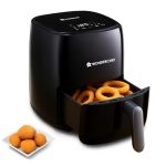 Wonderchef Neo Digital Air Fryer | 1000W, 2 Litres | Rapid Air Technology | Non-stick Basket | Auto Shut-off | Touch Screen | Fry, Bake, Grill, Roast | Cool Touch Handle | 2-Year Warranty | Black