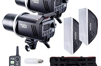 GODOX MS200 Studio Light Kit 200Ws GN53 5600K | Bowens Mount Portable Monolight | Built-in GODOX 2.4G Wireless System | 150W Modeling Lamp | Outstanding Power Output Stability (MS200 Kit)