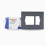 Anchor by Panasonic Penta 8 Module Black Regular Cover Plate for Switch Board (Black, 65908B-10)