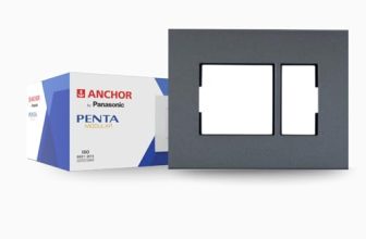 Anchor by Panasonic Penta 8 Module Black Regular Cover Plate for Switch Board (Black, 65908B-10)