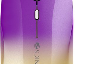 ZEBRONICS Poise Ambidextrous Optical Mouse Rechargeable Wireless Mouse ,1600DPI, Silent Ergonomic, 4 Buttons(2.4GHz Wireless, Bluetooth, Gradient Purple)