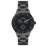 TIMEX Analog Watch for Man with Black Round Dial & Black Stainless Steel Bracelet Band Water Resistant Men’s Wrist Watches – TWHG03SMU17