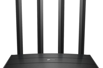 TP-Link Archer C6 MU-MIMO Gigabit Wireless Router 2.4 GHz, 5 GHz 1200 Mbps Wifi Speed Dual Band External Antenna Ethernet (Cable Broadband)(Black)