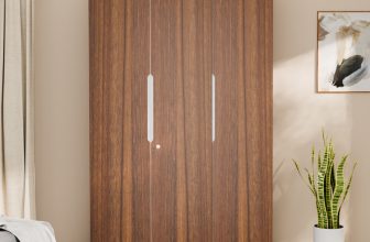 Flipkart Perfect Homes Amora Engineered Wood 3 Door Wardrobe(Finish Color – Leon Teak, Knock Down)