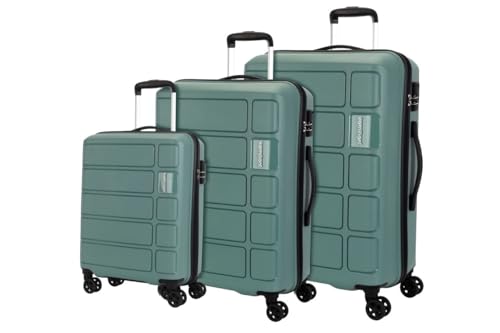 Safari Pentagon Pro 8 Wheels Set of 3 Trolley Bag, Hard Case Polypropylene, 360º Wheeling Small Check in Luggage, Suitcase for Travel, Trolley Bags for Travel, Rose Gold