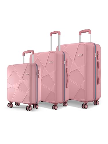 Kamiliant by American Tourister 3 Pc Harrier Edge 8W Set 56 Cm, 68 Cm & 78 Cm – Small, Medium & Large Polypropylene(PP) Hardside 8 Wheels Spinner Luggage Set/Trolley Bag Set (Slate Grey)