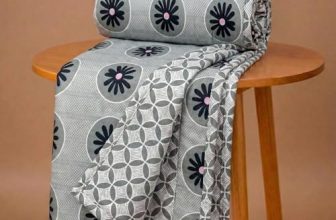 BSB HOME 100% Cotton Reversible Dohar Double Bed Size | AC Blanket Lightweight Summer Comforter | Soft Breathable Bed Blanket (224 x 214 cm) (Charcoal Gray)