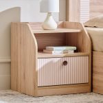 Home Centre | Lexus | Engineered Wood | Bed Side Tables with Drawers | Oak | 1 Year Warranty