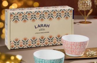 Larah by BOROSIL Tribe & Clan Opalware 2 pc Snack Bowl Set | 515 ml x 2 Pasta Bowl Set | Microwave & Dishwasher Safe, Bone-Ash Free | Crockery Set Ideal for Daily Use & Gifting, White