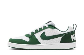 Nike Mens Court Borough Low White/Gorge Green-White Basketball Shoes UK 9