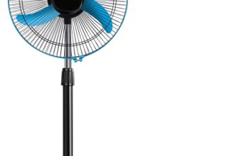 Kenstar Wind Speed Ultra BLU with 24 Months Warranty 400 mm Pedestal Fan(Black & Electric Blue | Pack of 1)